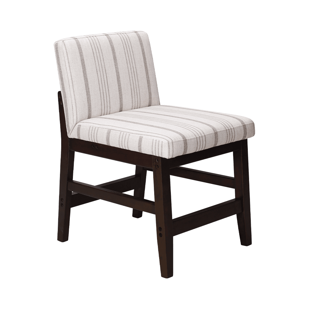 صندلی ناهار خوری چوب جامد پارچه راه راه