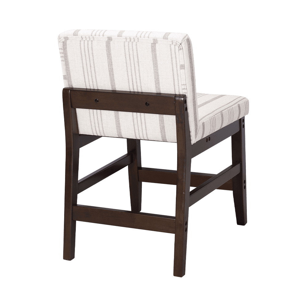 صندلی ناهار خوری چوب جامد پارچه راه راه